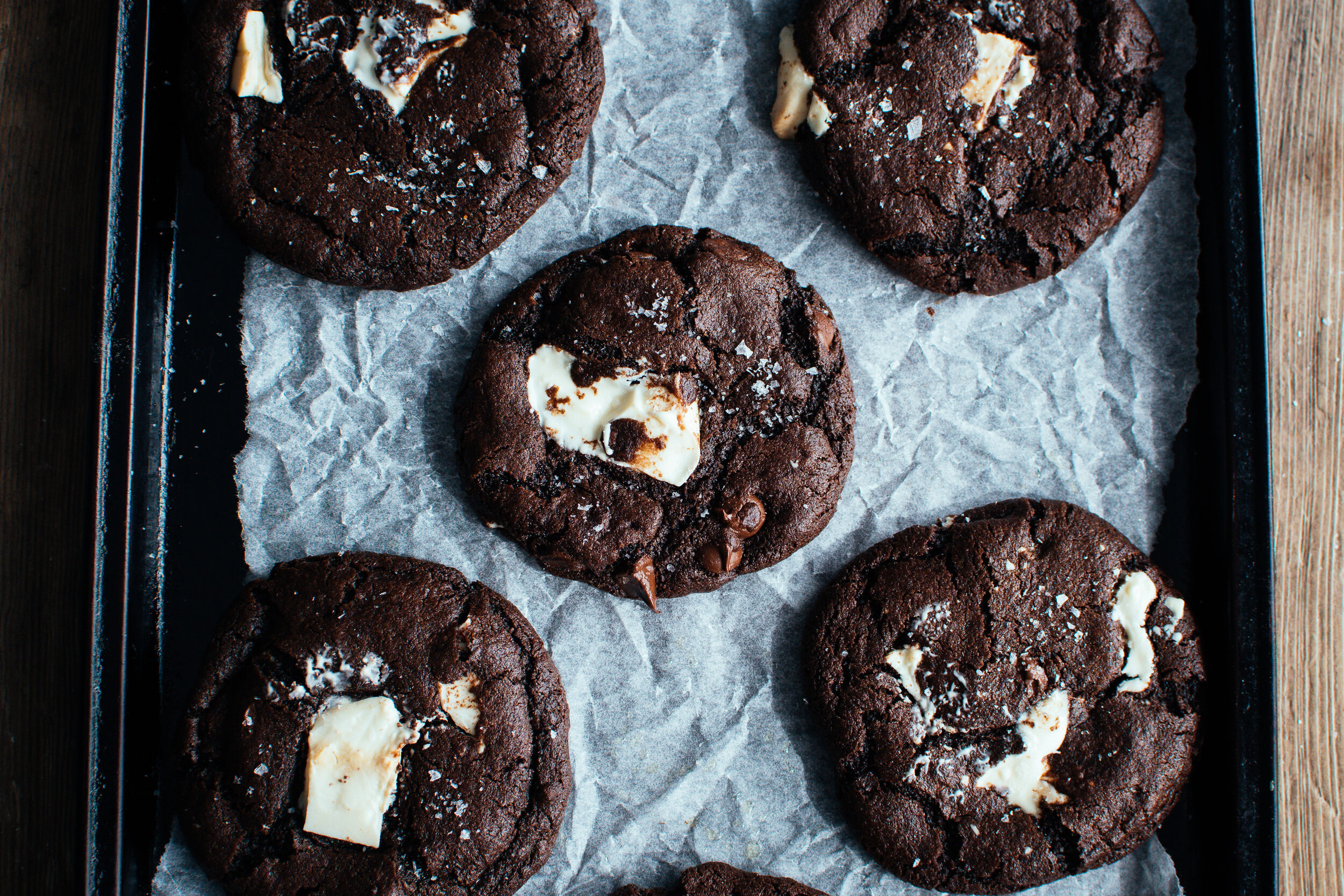 triple chocolate cookies