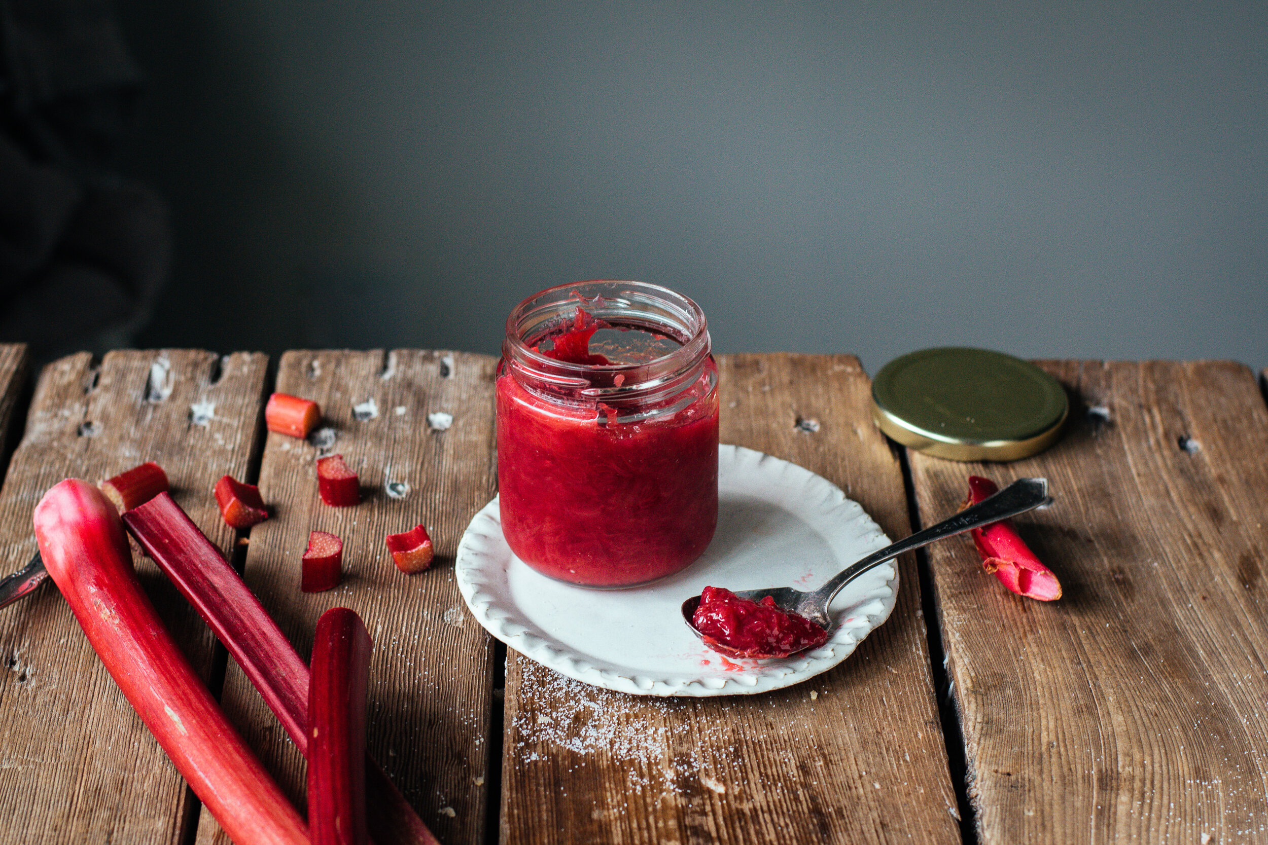 rhubarb jam (small batch)