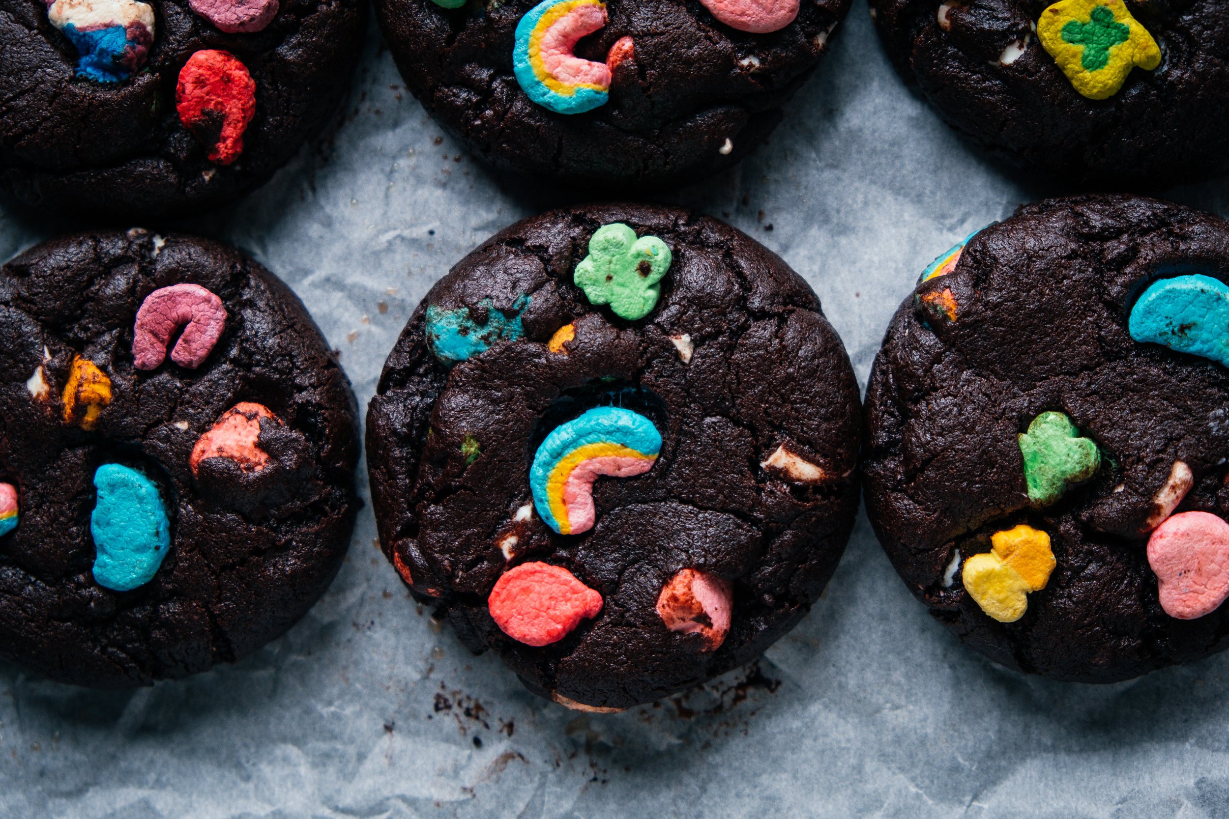 lucky charms chocolate cookies (for st patrick's day)