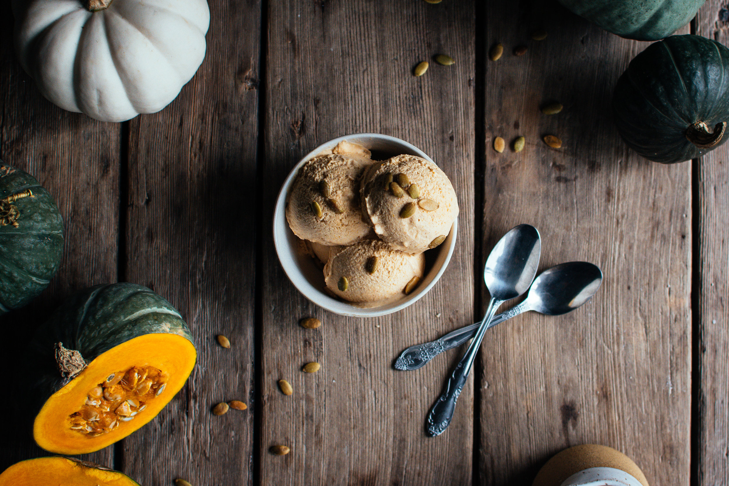 dairy free pumpkin spice ice cream (with coconut milk)